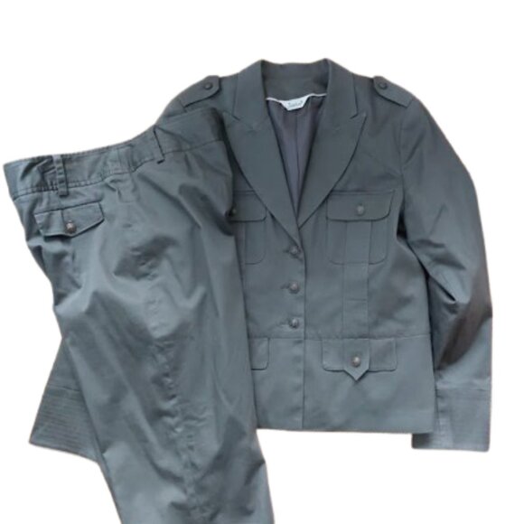 VINTAGE  Cargo Style 2-piece Suit Pantsuit Size 14 16 - Picture 7 of 8